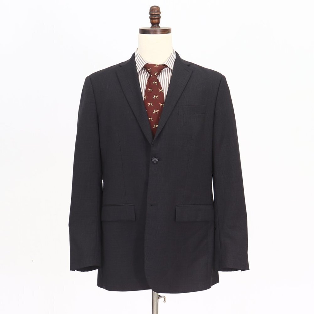 Perry Ellis 44R Gray Striped 2-Button Sport Coat Blazer Jacket O492